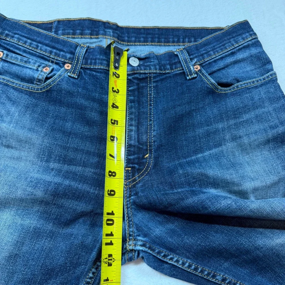 Levis 511 Slim Fit Jeans Mens 36x32‎ Blue Good Dark Wash Distressed 04511-1390